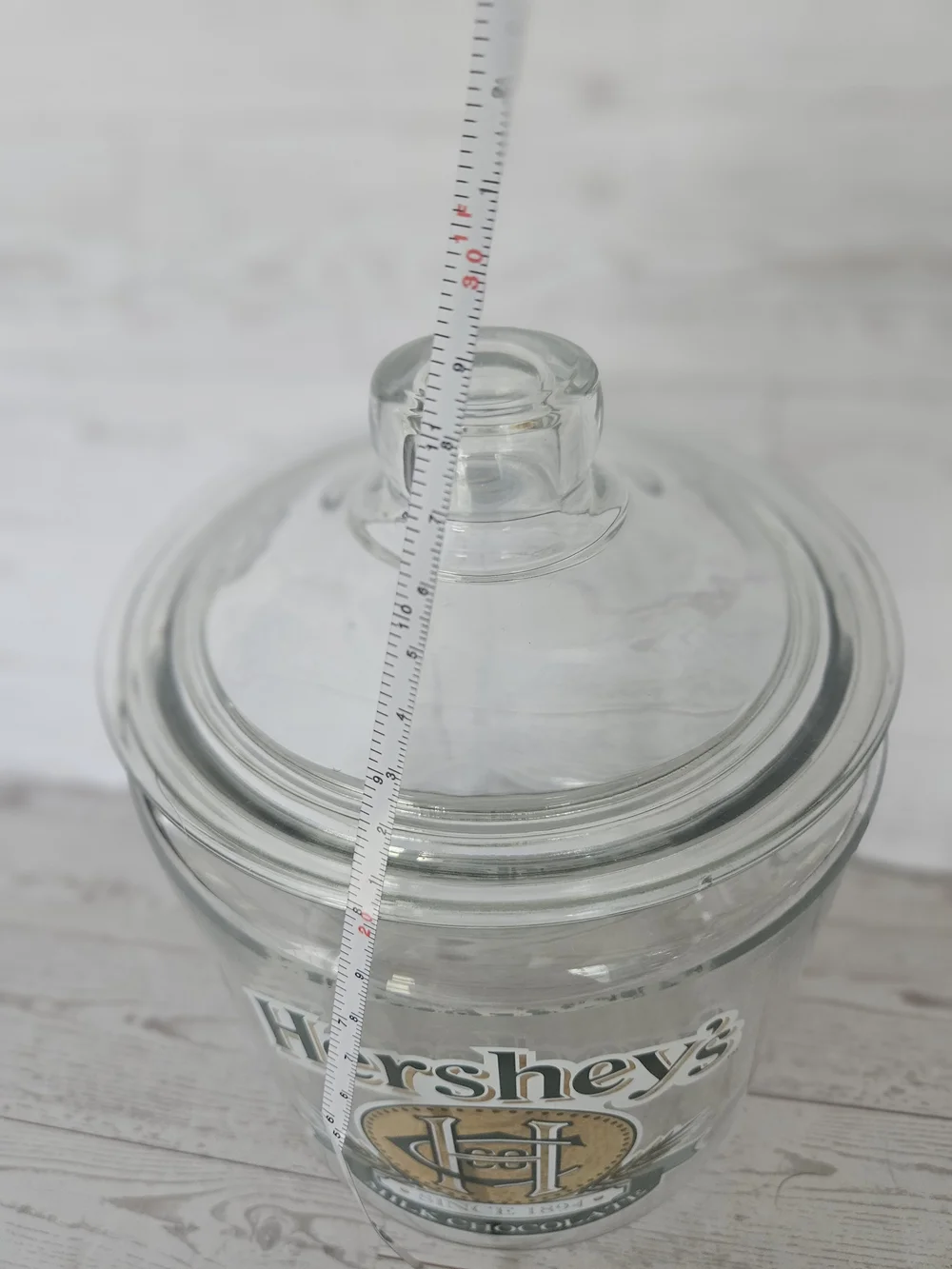 Vintage Hershey's Milk Chocolate Glass Counter Display Jar 1894 MINT